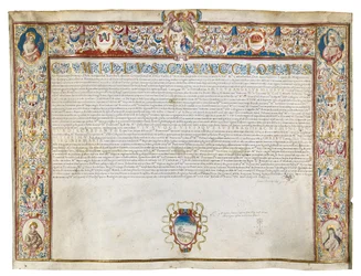 Document de prestige délivré par Camillo Caracciolo